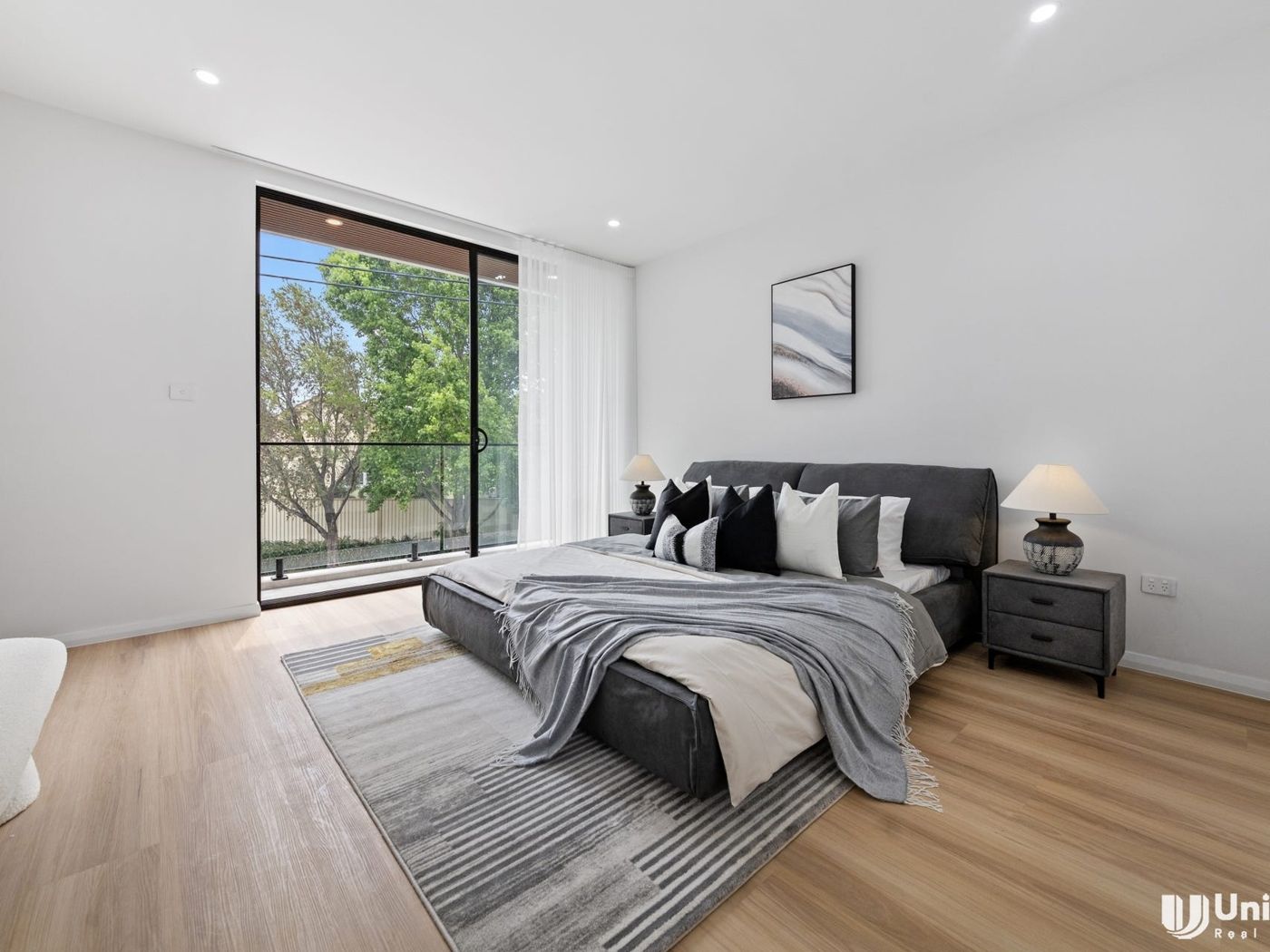 Bedroom with balcony
